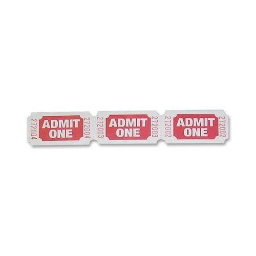 Sparco Admit One Roll Tickets 2000 Tickets Per Roll Red 99120