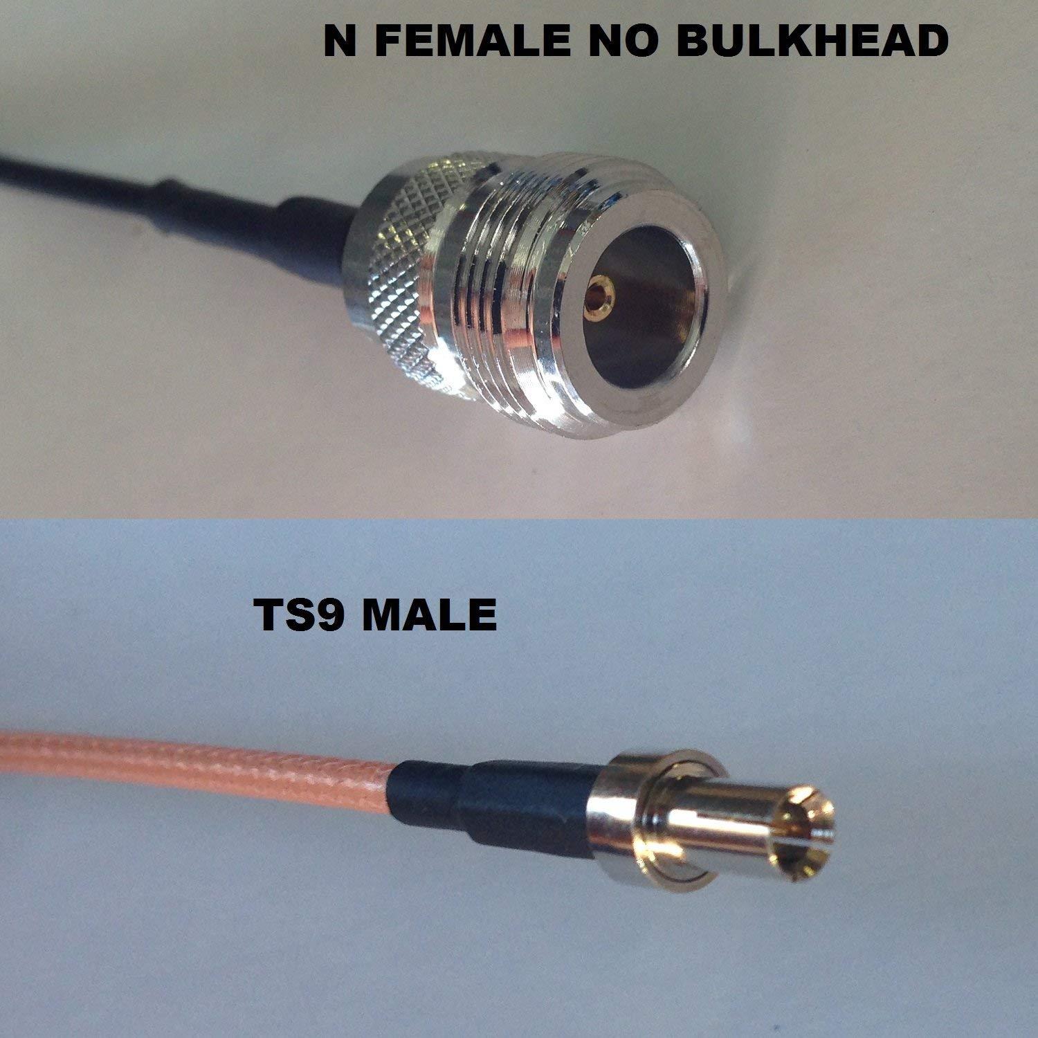 12 inch RGU178 N FEMALE to TS-9 MALE Pigtail Jumper RF coaxial cable 50ohm High Quality Fast USA Shipping