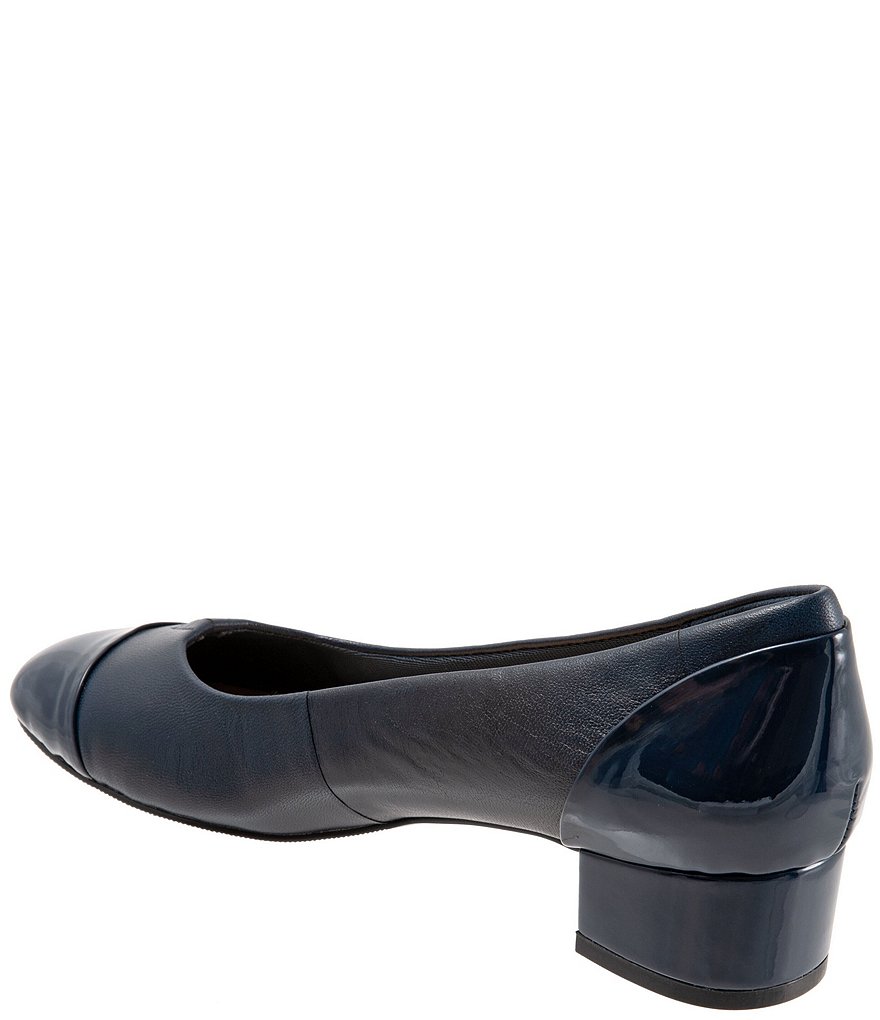 Trotters Daisy Leather Cap Toe Pumps