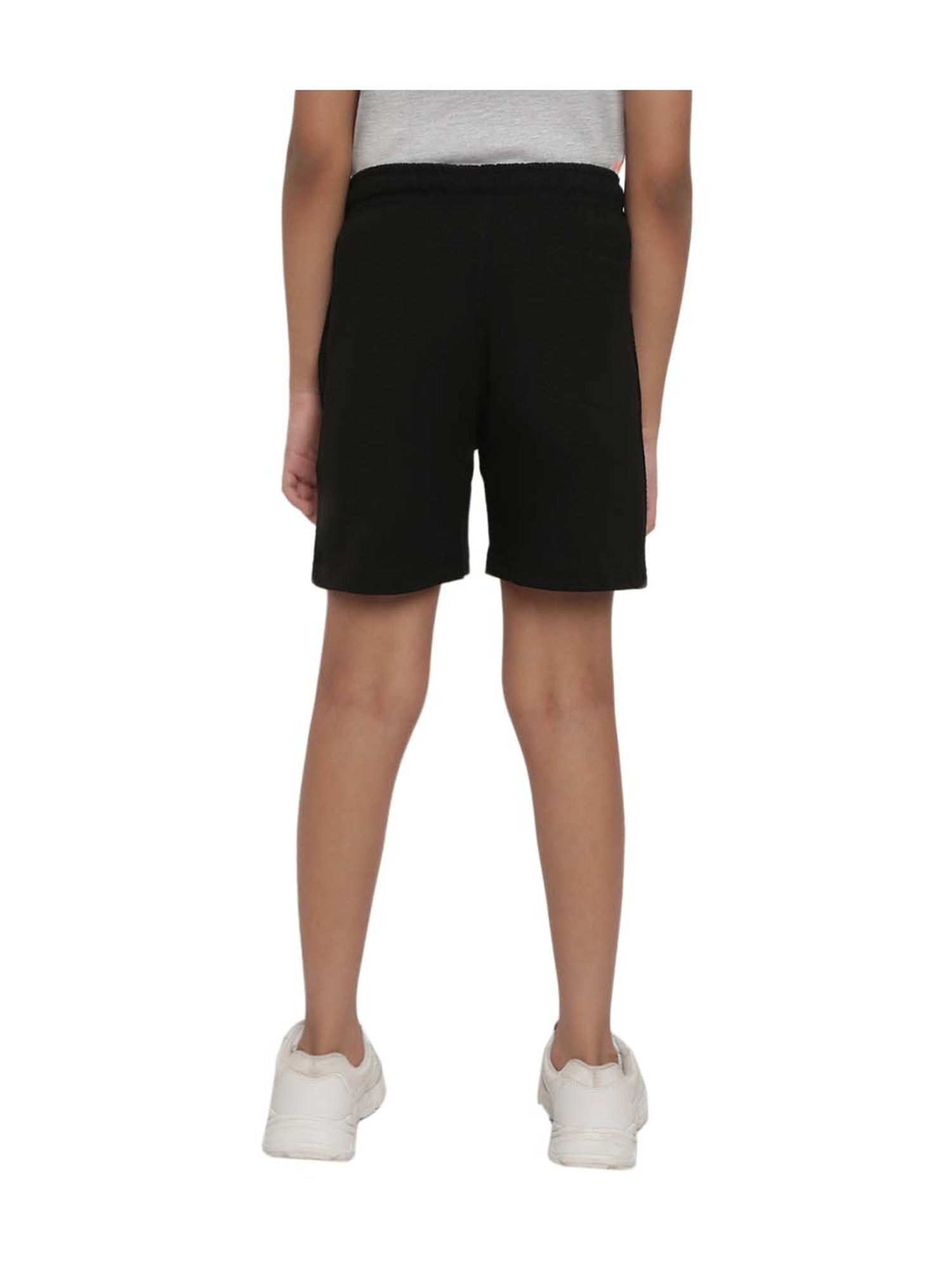 Octave Kids Black Cotton Printed Shorts
