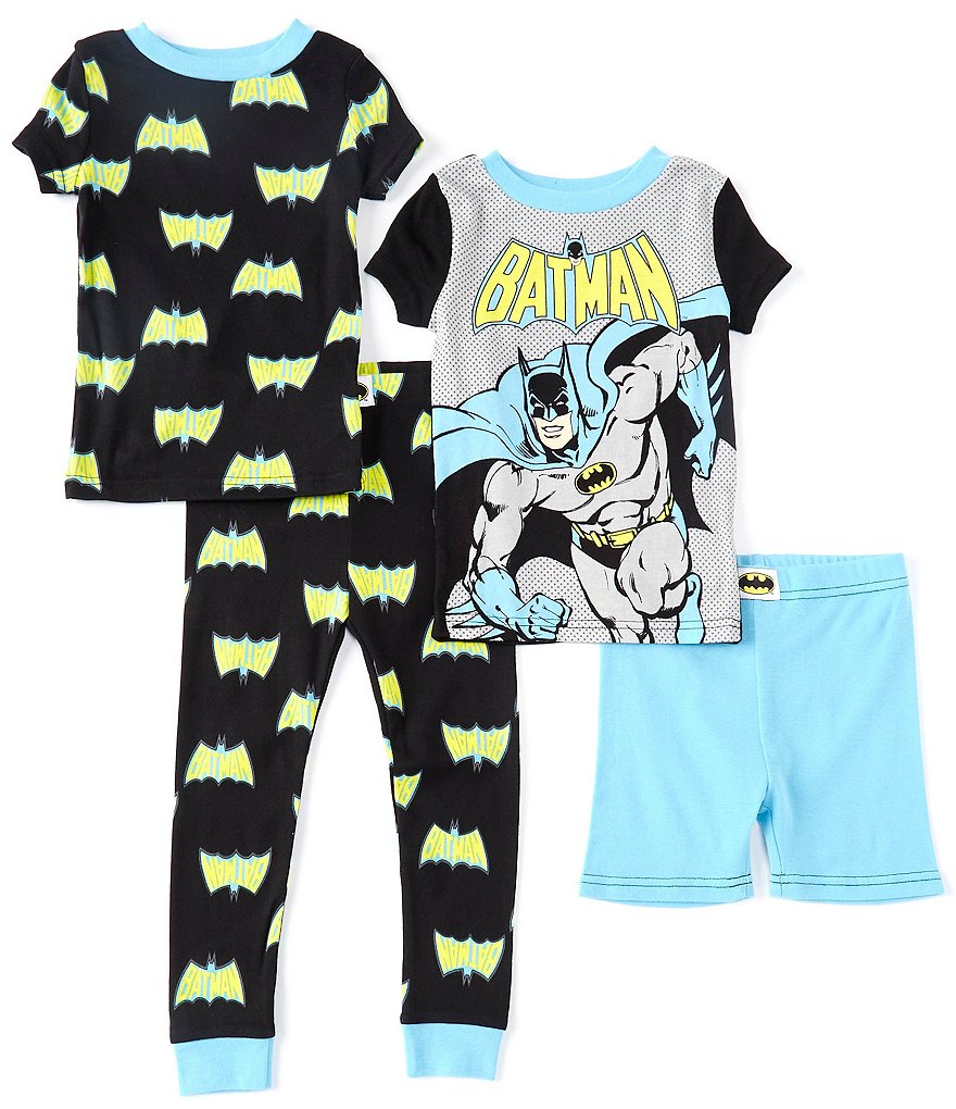 Komar Kids Little/Big Boys 4-10 Batman Four-Piece Pajamas