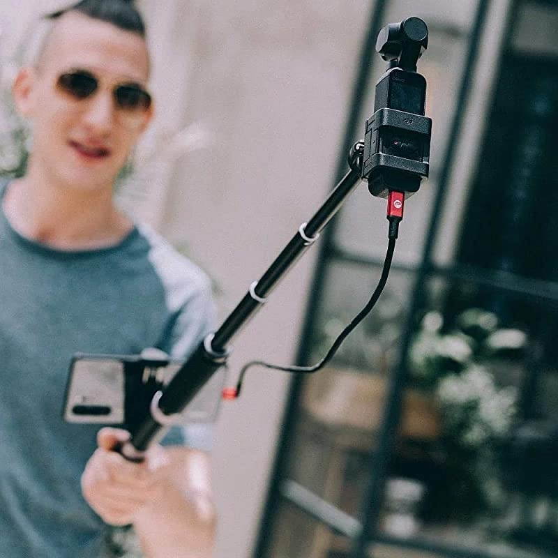 Huaye OSMO Compact Action 4K Waterproof Camera Sports TypeC Cable Protector Lens Hood Cage Compatible with DJI OSMO Action Camera Accessories  TypeC to TypeC Cable