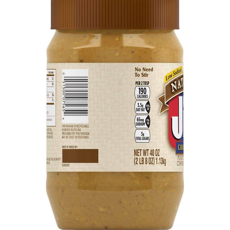 Jif Natural Crunchy Peanut Butter - 40oz