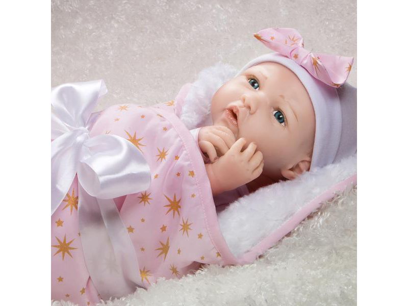 Paradise Galleries Reborn Baby Doll in Silicone-like Vinyl, 19 inch Newborn Girl Baby Bundles: Born To Sparkle, 7-Piece Ensemble
