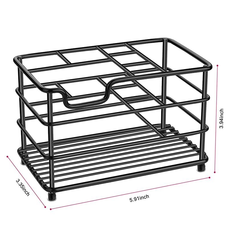 Electric Toothbrush Holder Large Stainless Steel Toothpaste Holder Bathroom Accessories Organizer Black