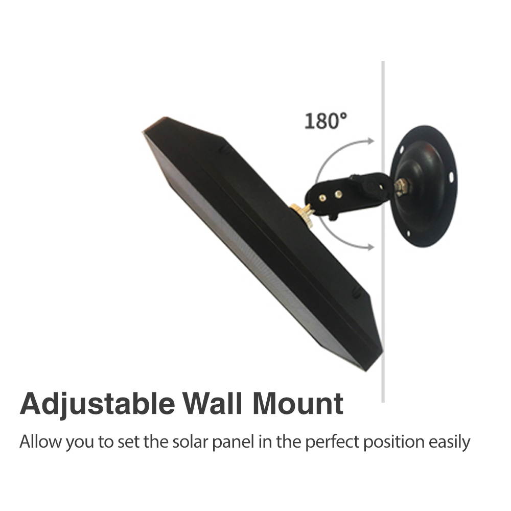 SpotCam Solar Power Bank, IP66 Weatherproof Solar Panel, 180-Degree Adjustable Wall Mount, Compatible with MicroUSB 5V Input Devices