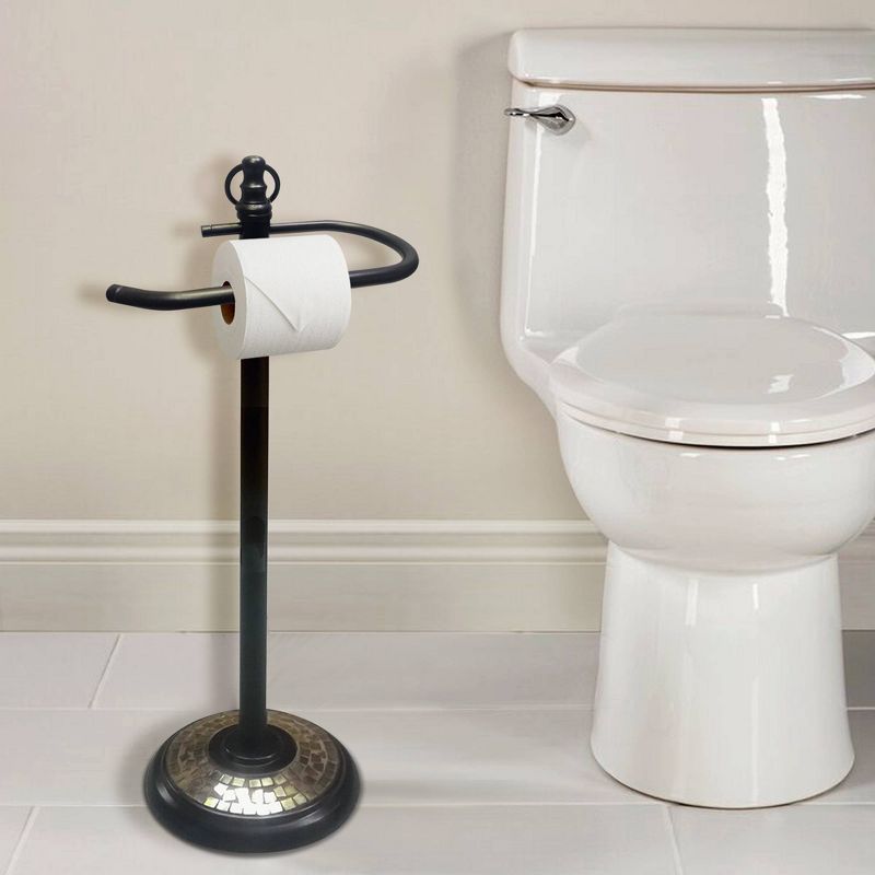 Freestanding Toilet Tissue Holder Bronze - Nu Steel