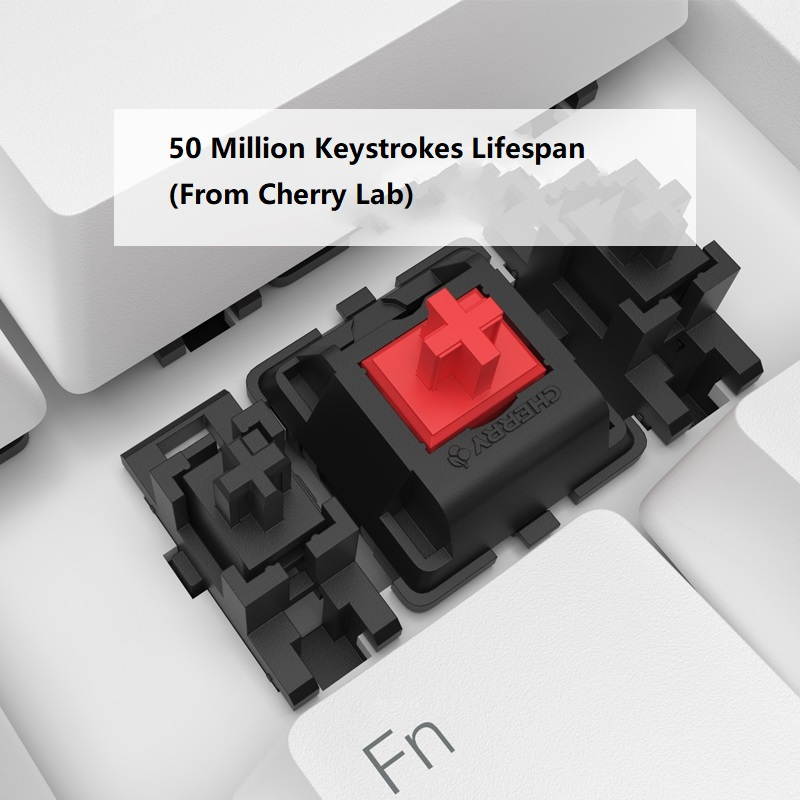 iKBC C200  87 Keys TKL Mechanical Keyboard with Cherry MX Silent  Red Switch, Black  PBT Double Shot Keycap, N-Key Rollover and 6 Anti-ghosting Keys( No Light Version)