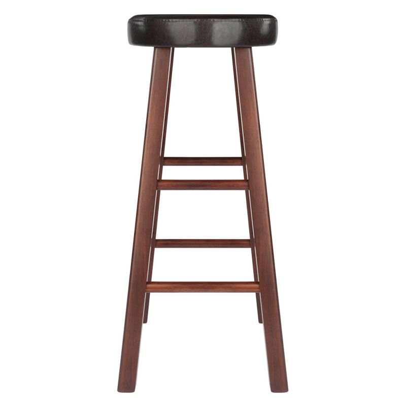 29" 2pc Maria Cushioned Barstools Walnut/Espresso - Winsome