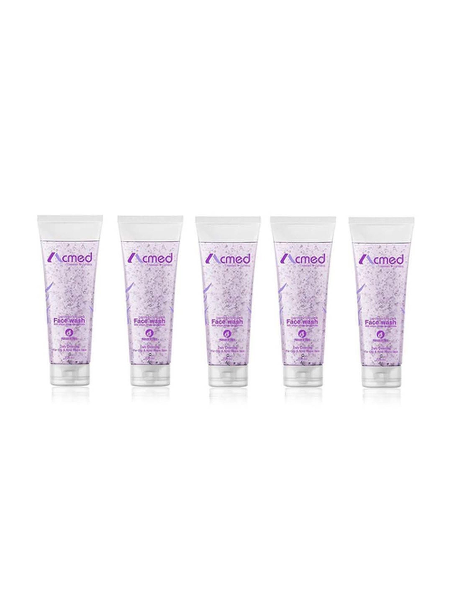 Acmed Pimple Care Face Wash for Acne Prone Skin - Pack of 5 (200 ml Each)