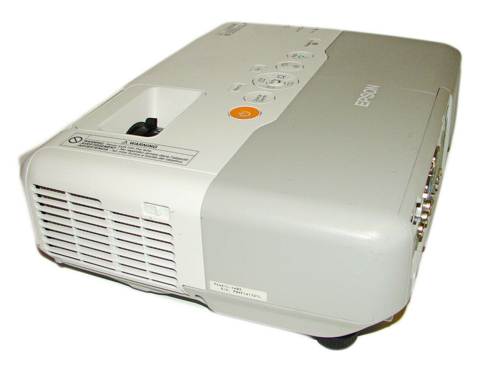 Epson PowerLite 93 3LCD Projector 2400 ANSI Lumens HD 1080i HDMI 1024 x 768 Home Theater Professional Streaming with Accessories bundle