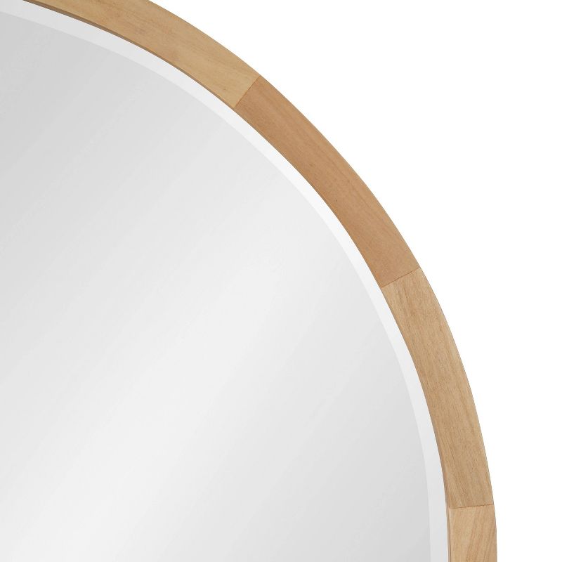 24" McLean Round Wall Mirror Natural - Kate & Laurel All Things Decor