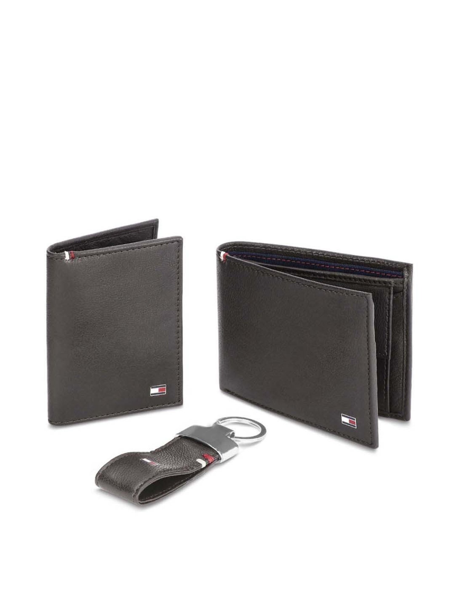 Tommy Hilfiger Stalin Brown Casual Leather Bi-Fold Wallet Gift Set for Men