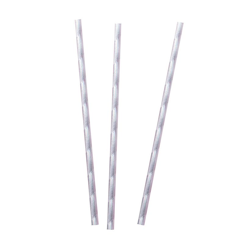 25ct Iridescent Party Paper Straws
