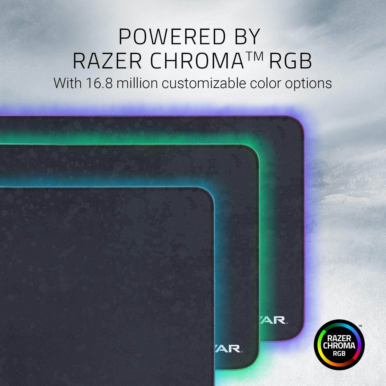 Razer Goliathus Extended Chroma Gaming Mousepad: Customizable Chroma RGB Lighting - Soft, Cloth Material - Balanced Control & Speed - Non-Slip Rubber Base - Gears of WAR 5 Edition