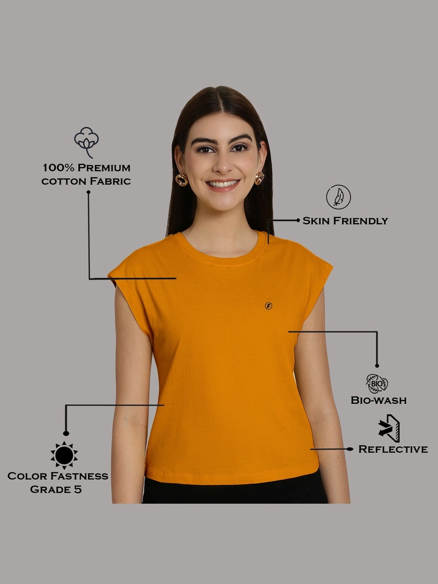 Friskers Yellow & Pista Green Slim Fit Sports T-Shirts - Pack Of 2