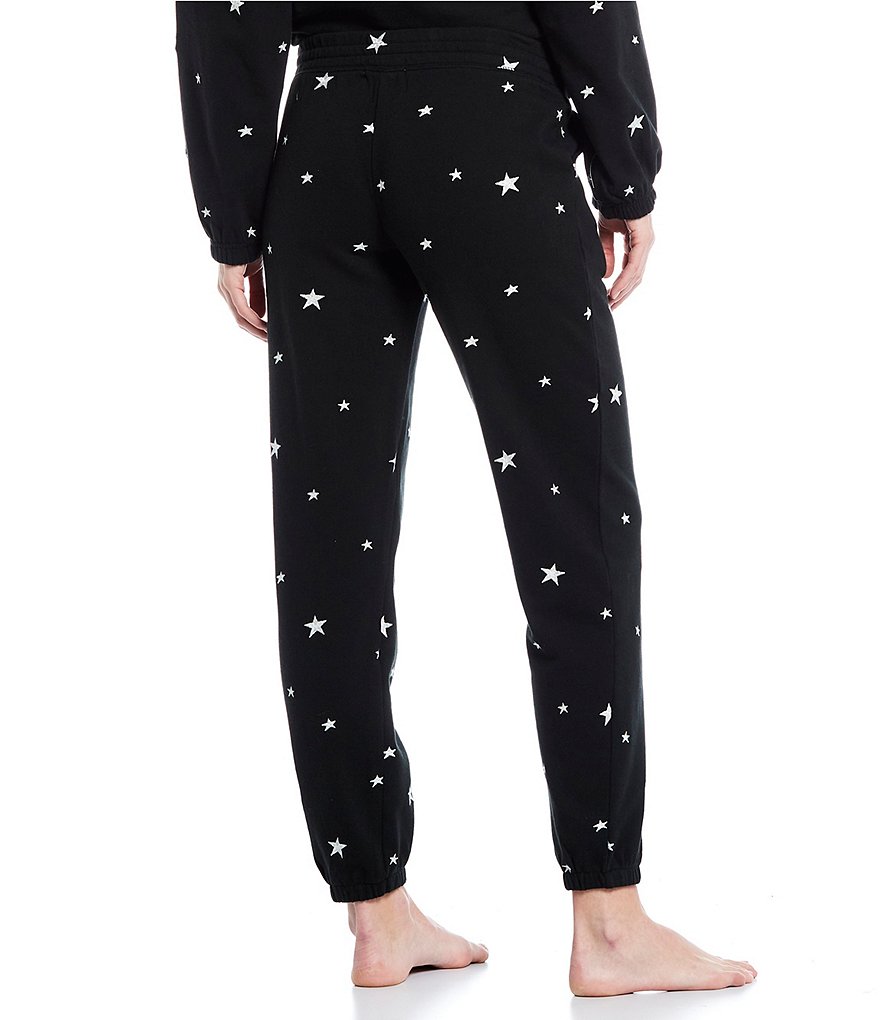 PJ Salvage Embroidered Star French Terry Jogger Coordinating Sleep Pants