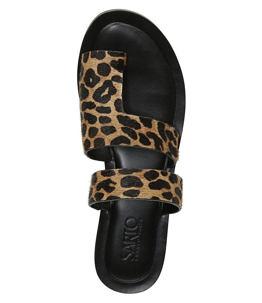 Sarto by Franco Sarto Trixie Leopard Print Calf Hair Toe Ring Dress Sandals