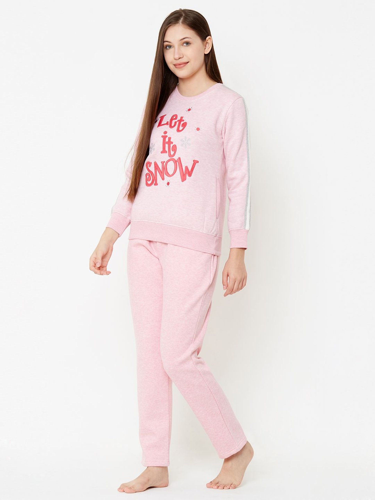 Sweet Dreams Pink Mel Embroidered Tracksuit