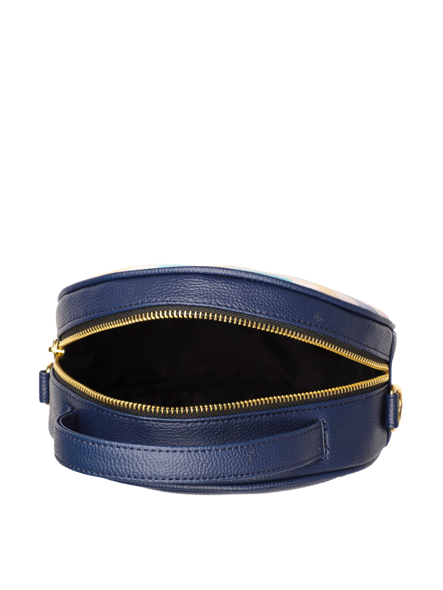 Bagsy Malone Navy Blue Printed Medium Handbag