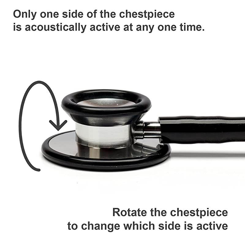 Stethoscope - Classic Dual Head Cardiology for Medical, Clinical and Home Use by  - Suitable for Men Women Nurse Pediatric Infant - 22 inch