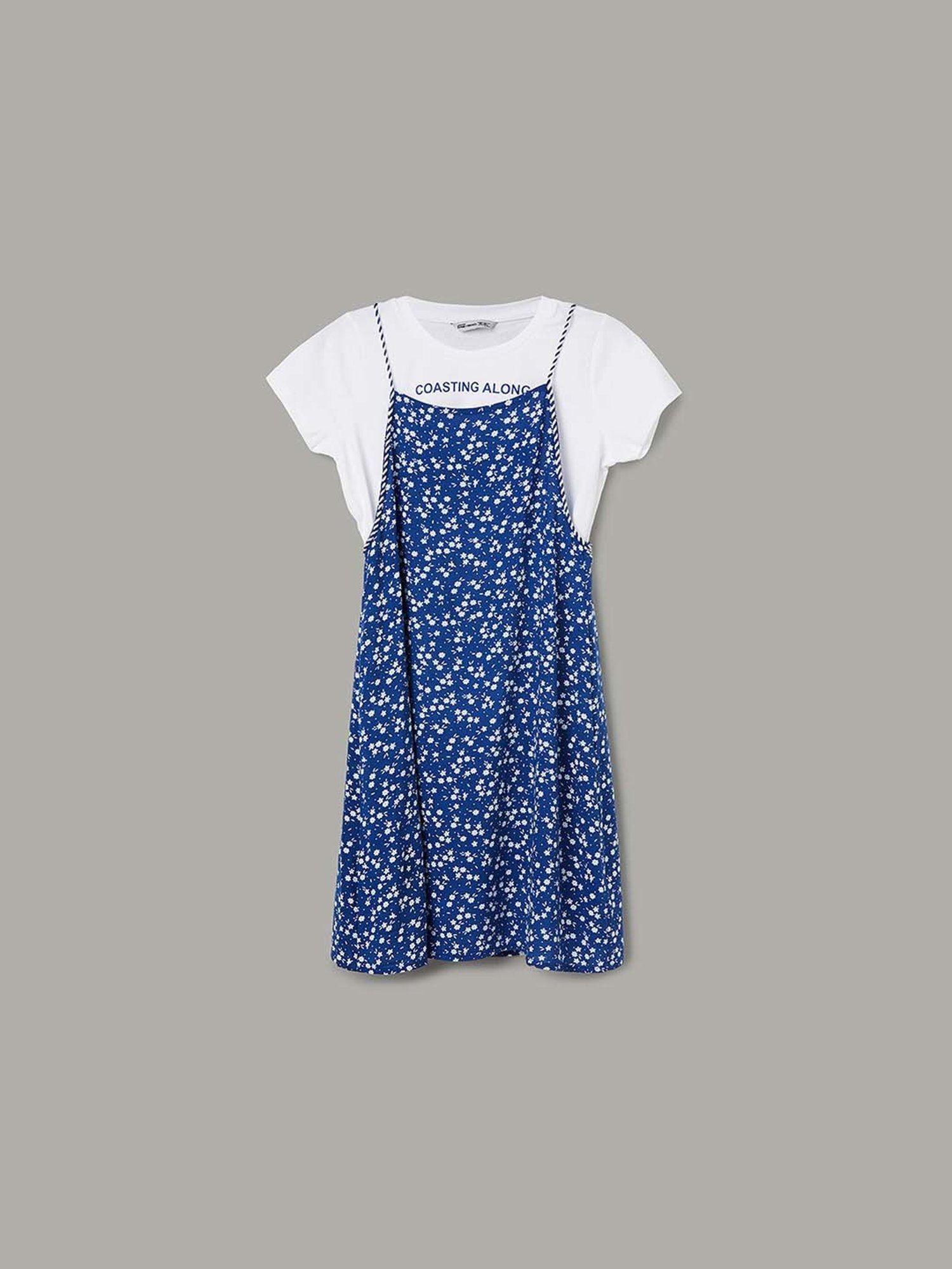 Mothercare Kids White & Yellow Cotton Printed Top Set