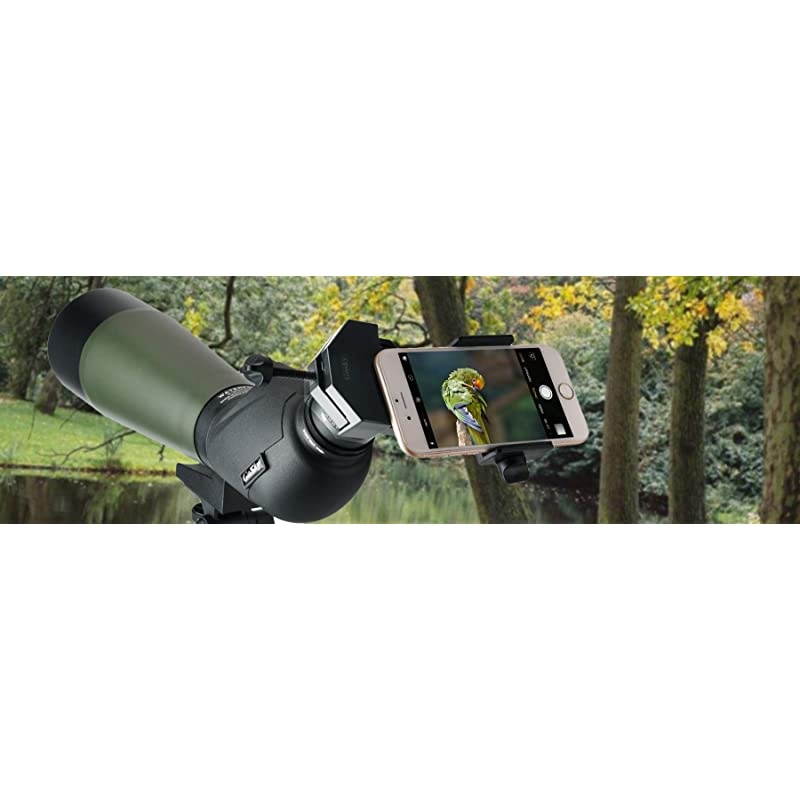 Universal Cell Phone Adapter Mount - Compatible Binocular Monocular Spotting Scope Telescope Microscope-Fits almost all Smartphone on the Market -Record The Nature The World