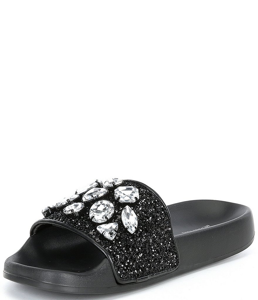 MICHAEL Michael Kors Gilmore Jewel Embellished Glitter Slides