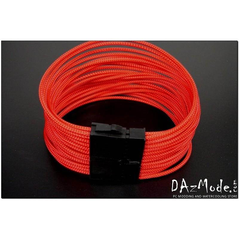 Darkside 24-Pin ATX 12" (30cm) HSL Single Braid Extension Cable - Red UV (DS-0181)