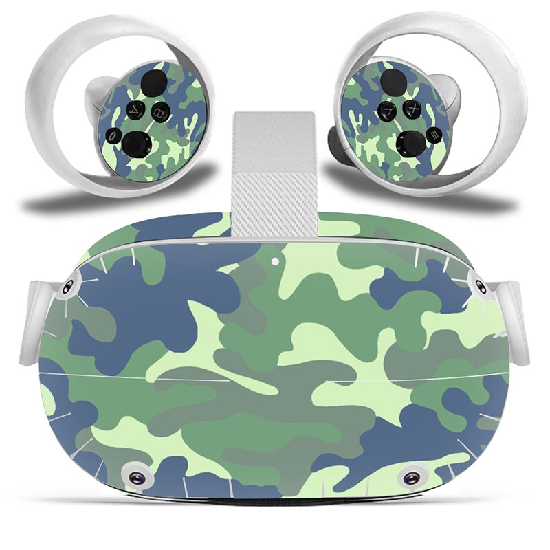 Amify Vinyl Skin Sticker for Oculus Quest 2 VR Headset Controller PVC Decals Cute Cartoon Wrap Cover for Oculus Quest 2 Accessories