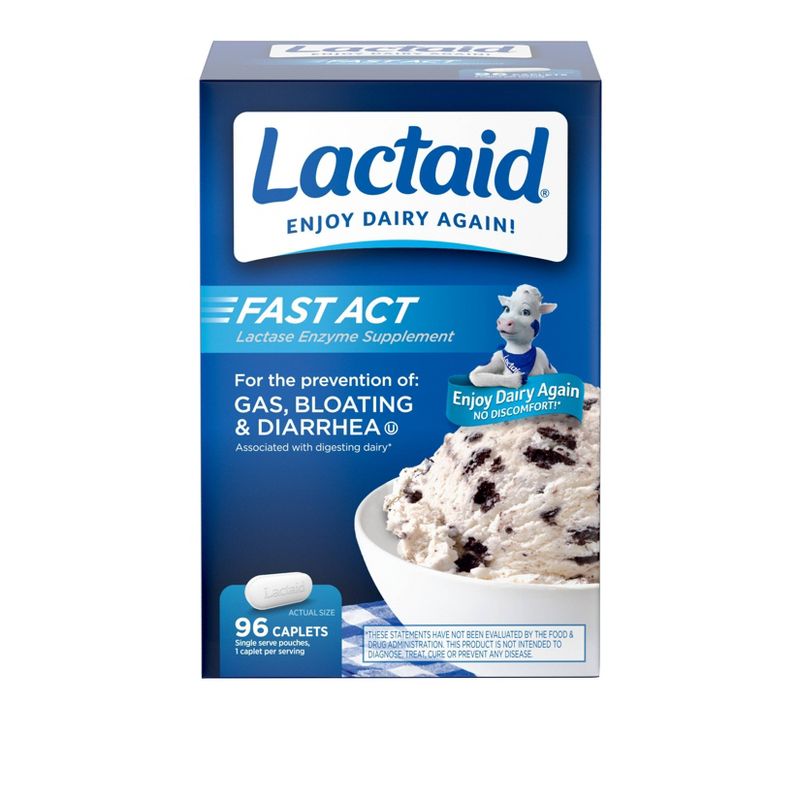 Lactaid Fast Act Caplet - 96ct
