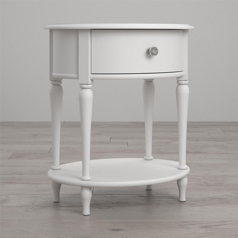 Rowan Valley Laren Oval Nightstand, White