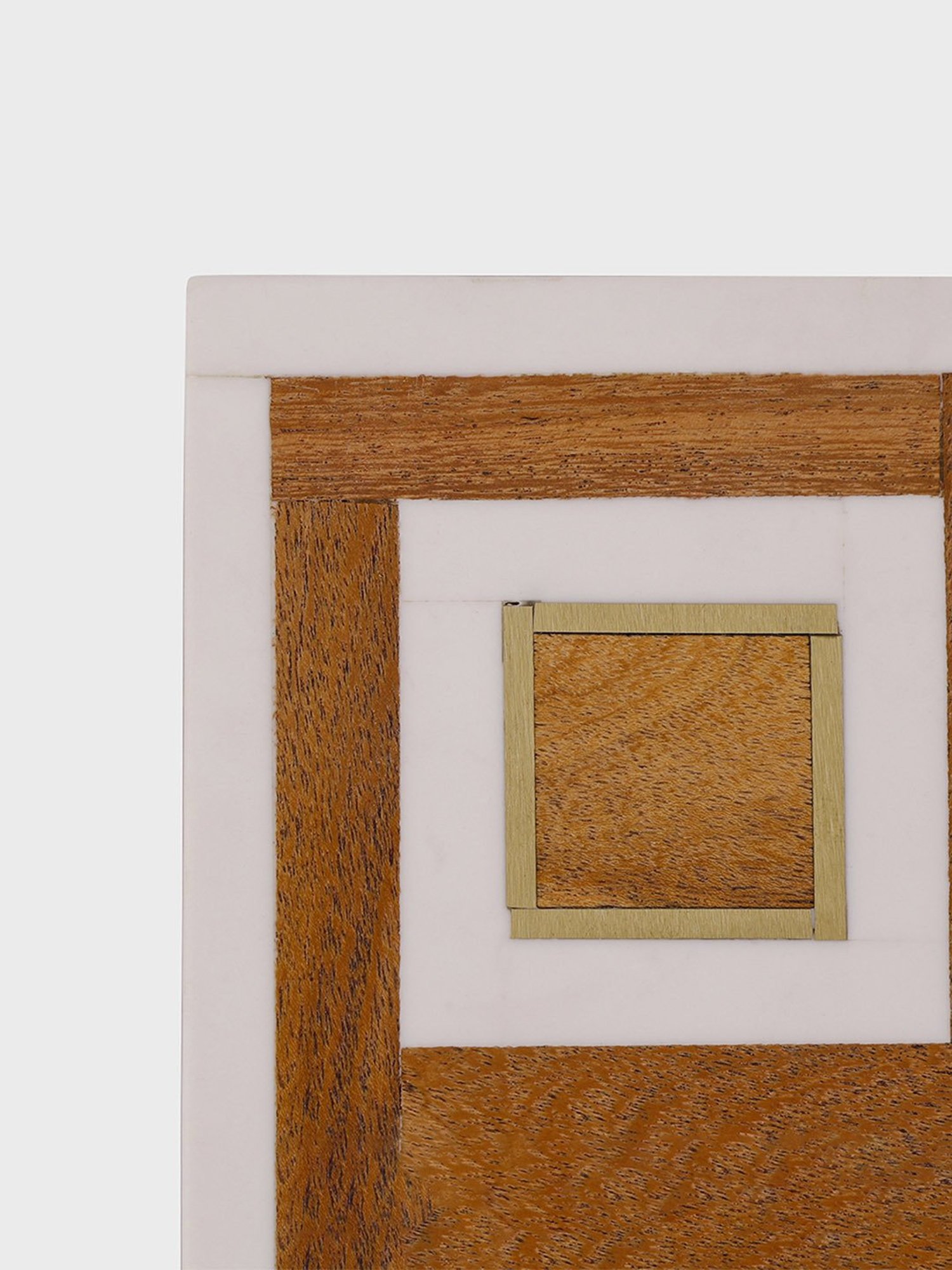 Fabindia Home Ayaana White Resin Coasters - Set of 4