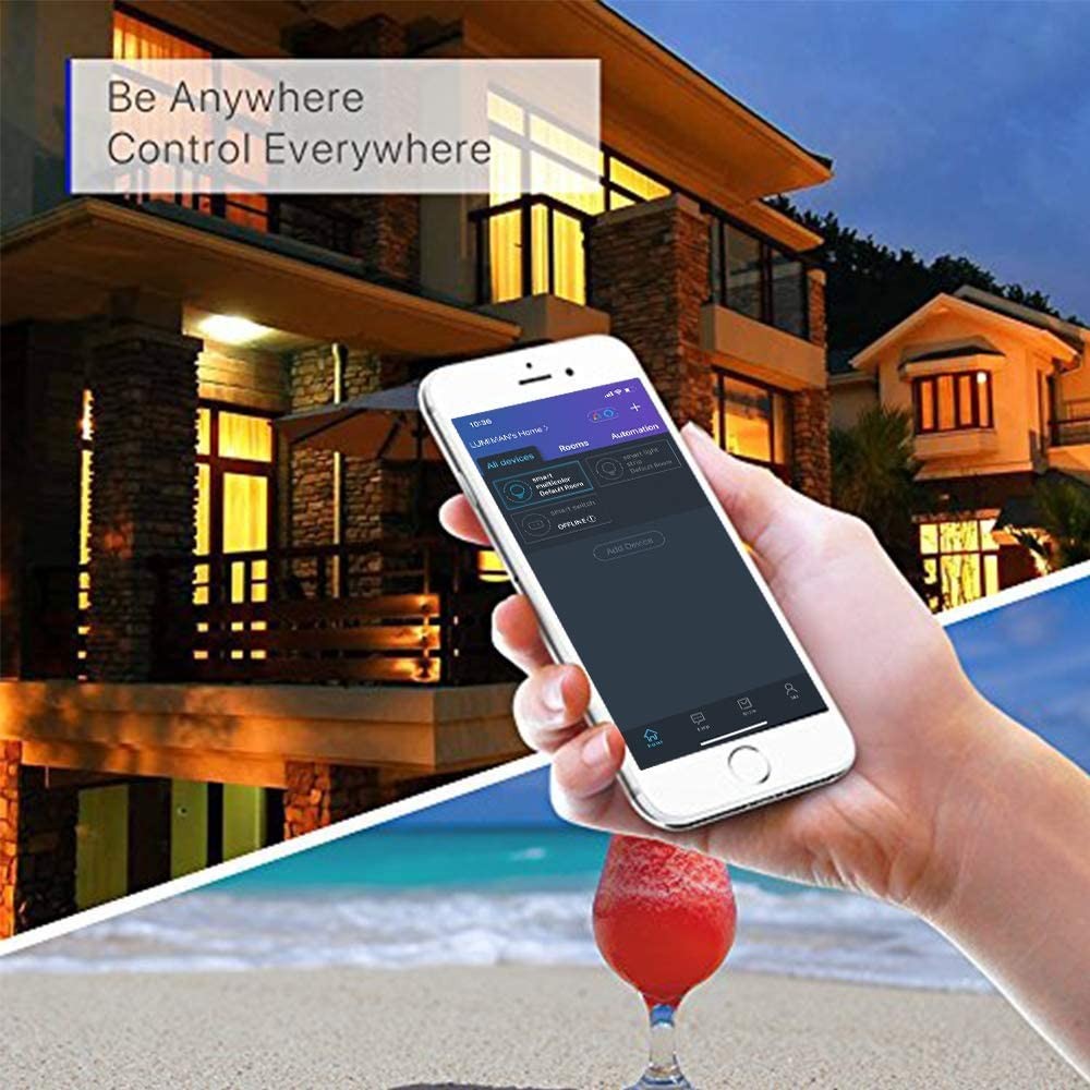 Smart WiFi Light Bulb, LUMIMAN LED RGBCW Color Changing, Compatible with Alexa, Siri and Google Home Assistant, No Hub Required, A19 E26 Multicolor 4 Pack