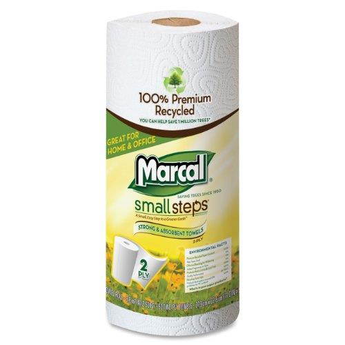 Marcal Small Steps 100% Premium Recycled Roll Towels, 9 x 11, 60 Sheets/Roll, 15/Carton