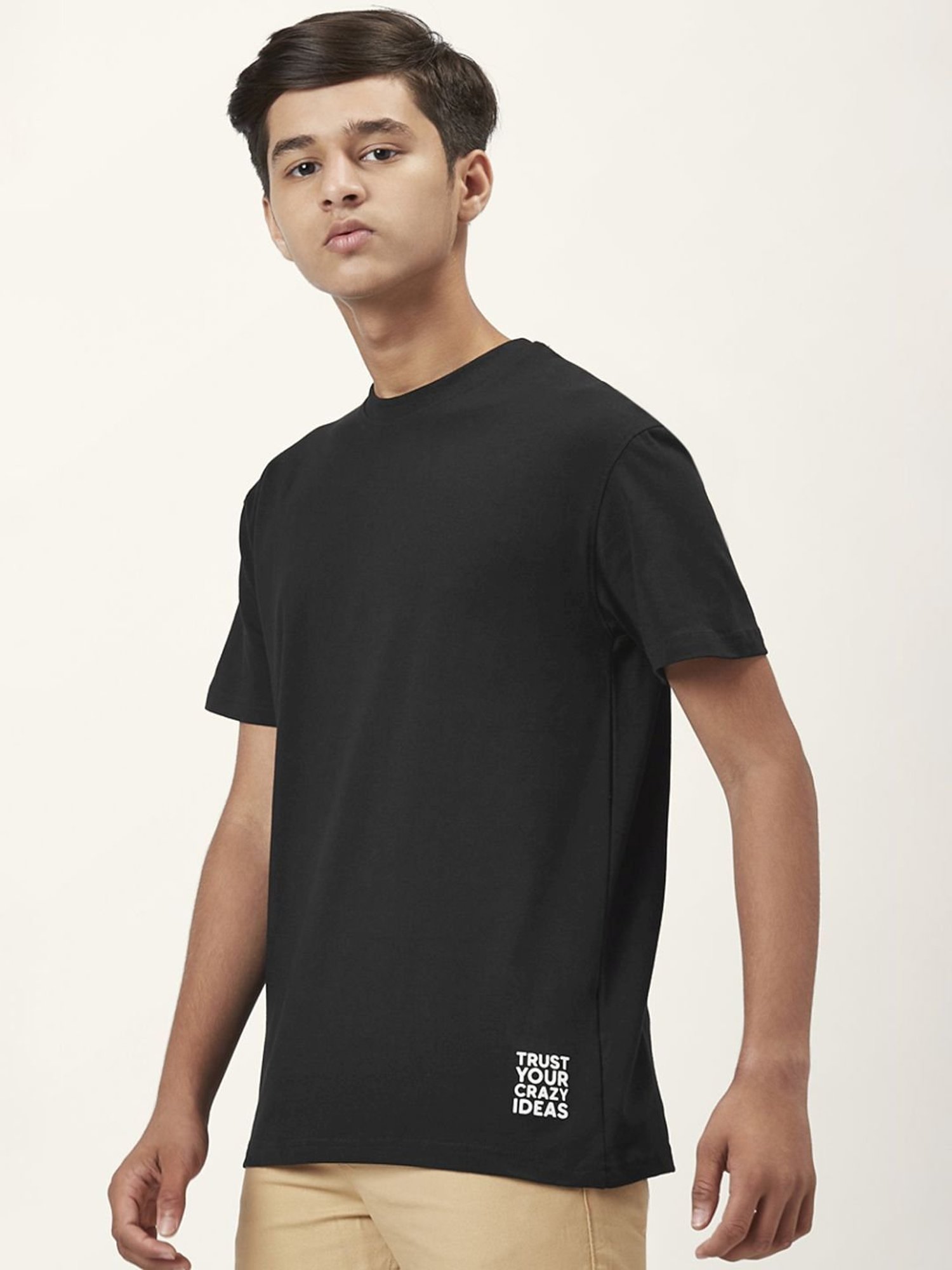 Coolsters by Pantaloons Kids Black Cotton Printed T-Shirt