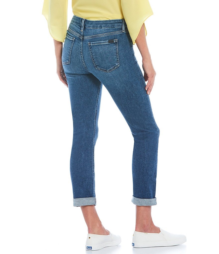 JEN7 by 7 for All Mankind Slim Boyfriend Stretch Denim Roll Cuff Jeans