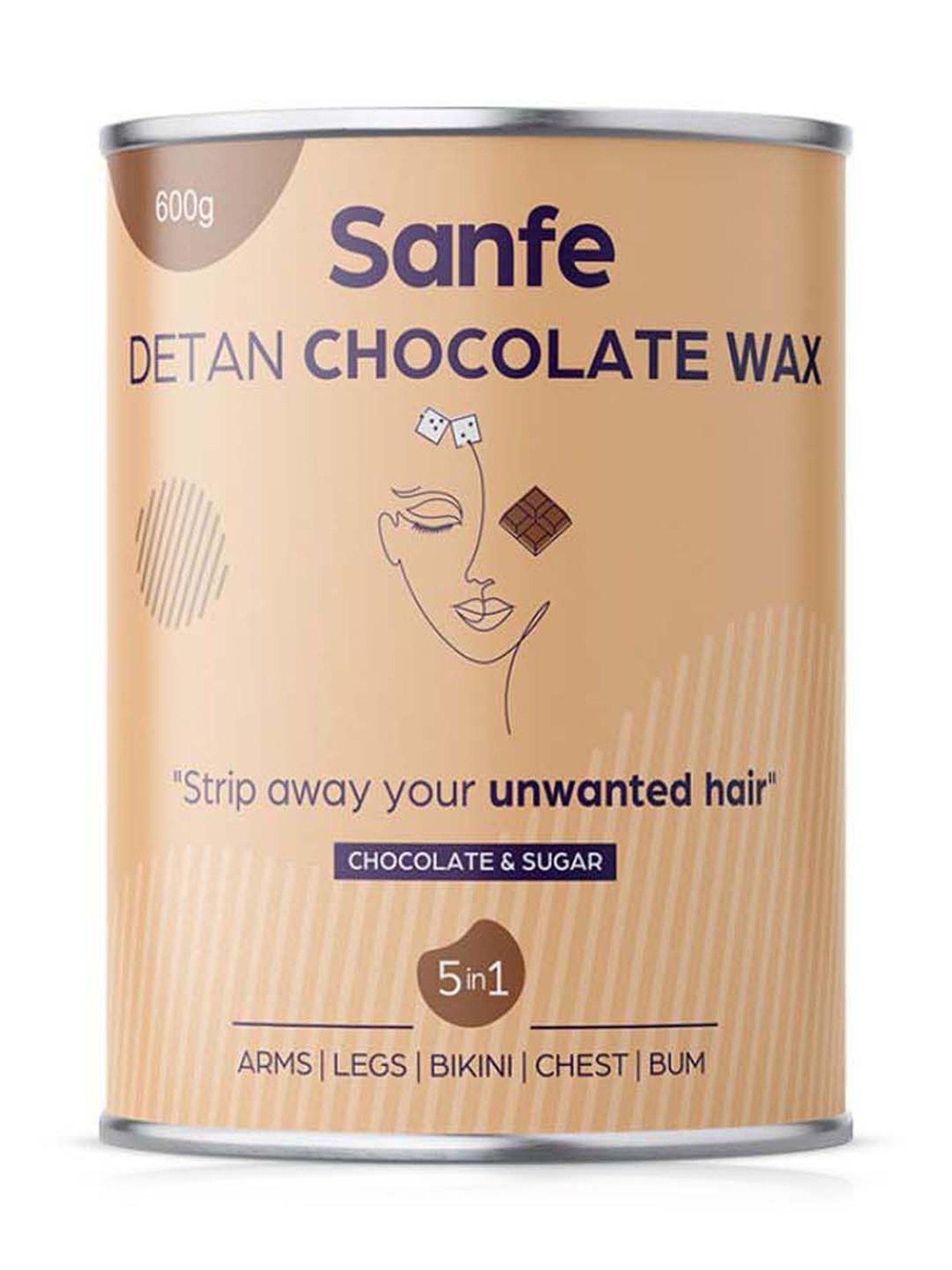 Sanfe Detan Chocolate Wax - 600 gm