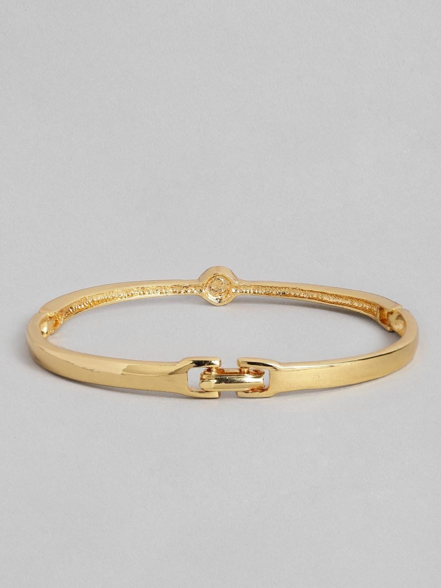 Estele Gold-Plated White Crystal Bracelet for Women