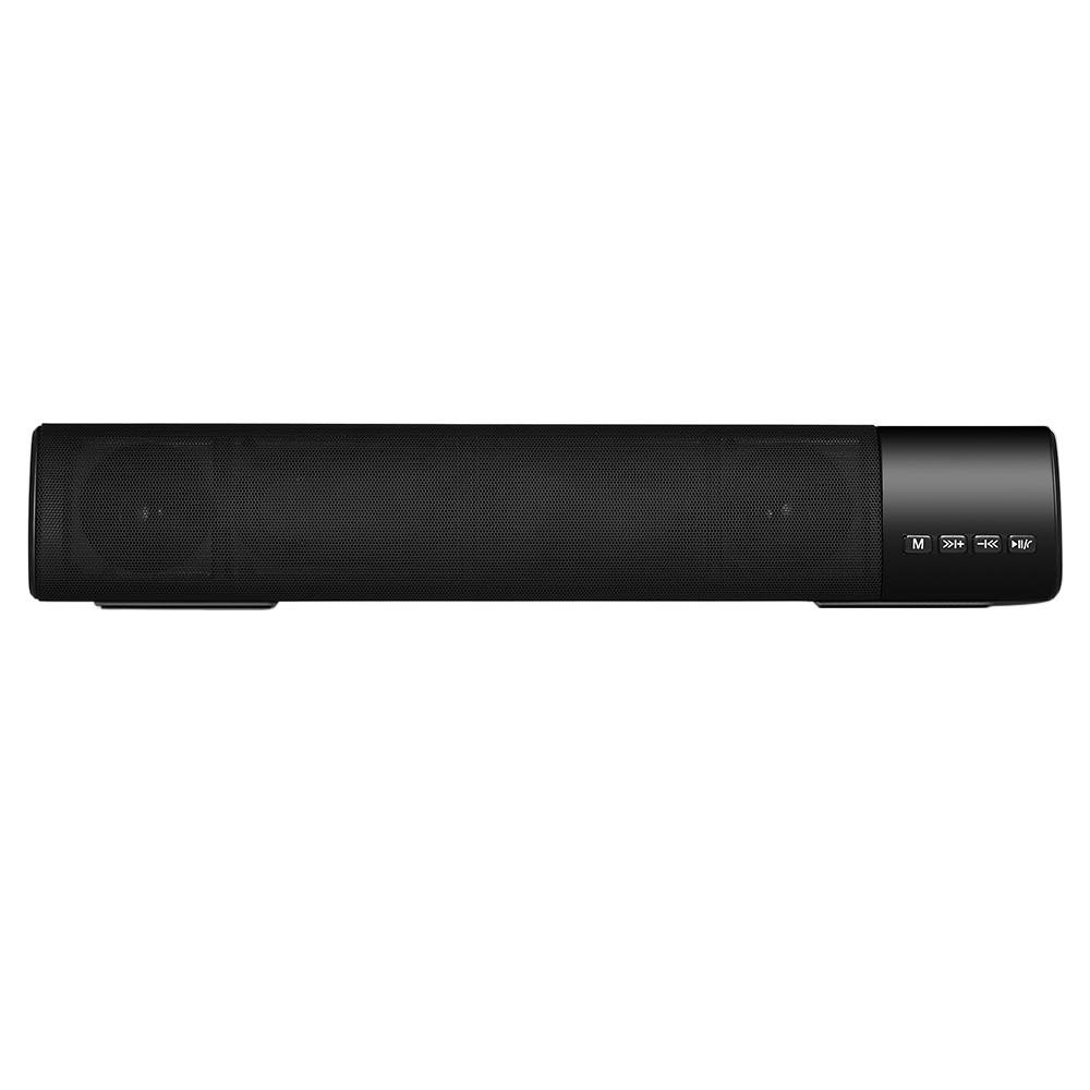 Wireless Bluetooth Speaker Stereo Music Player Soundbar FM Radio TF Card Slot Hands-free LED Display U Disk AUX-IN Black