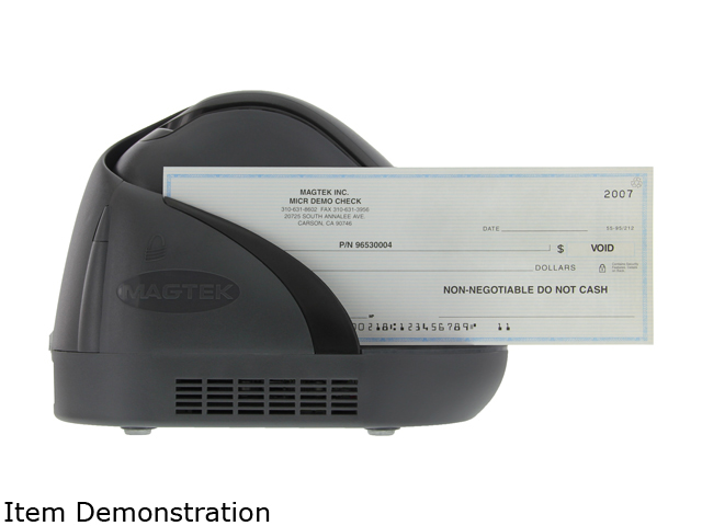 MagTek 22370001 ImageSafe Check Reading and Imaging Device, 3-track Integrated SCRA, USB - Black