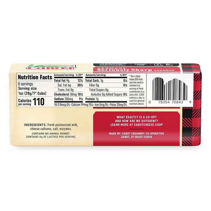 Cabot Creamery Seriously Sharp Cheddar Cheese - 8oz