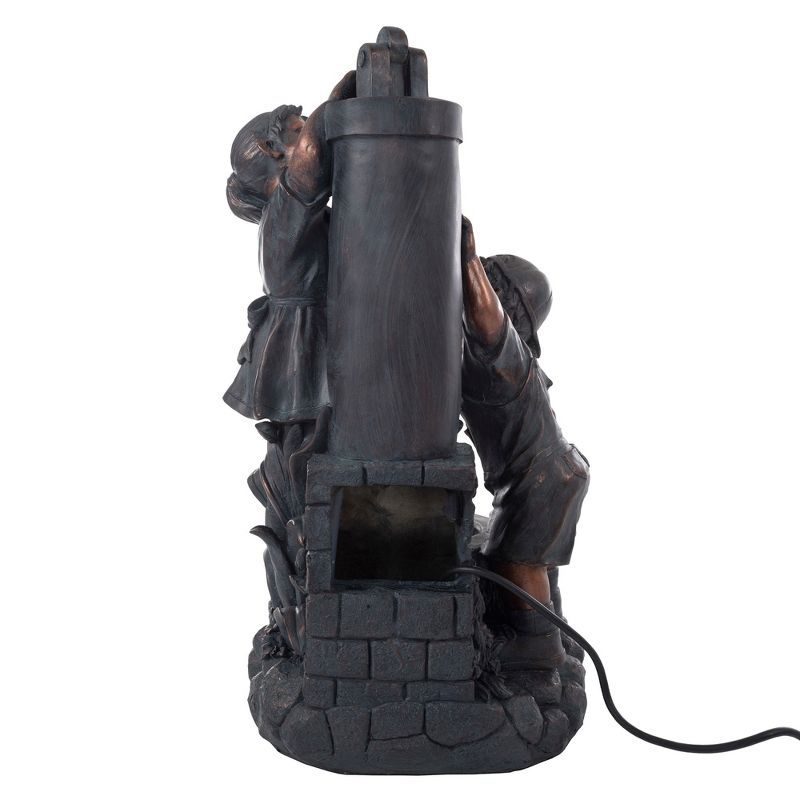 14.6" x 15.5" x 28" Outdoor Fountain - Brown - Pure Garden