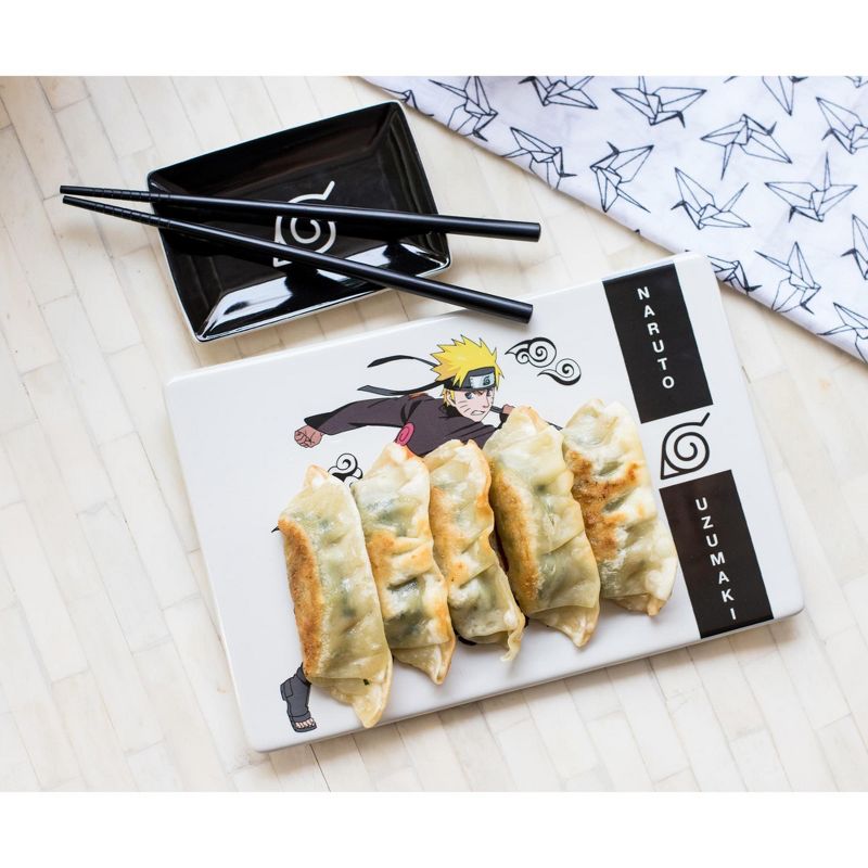 Just Funky Naruto Shippuden 3-Piece Ceramic Dinnerware Sushi Set
