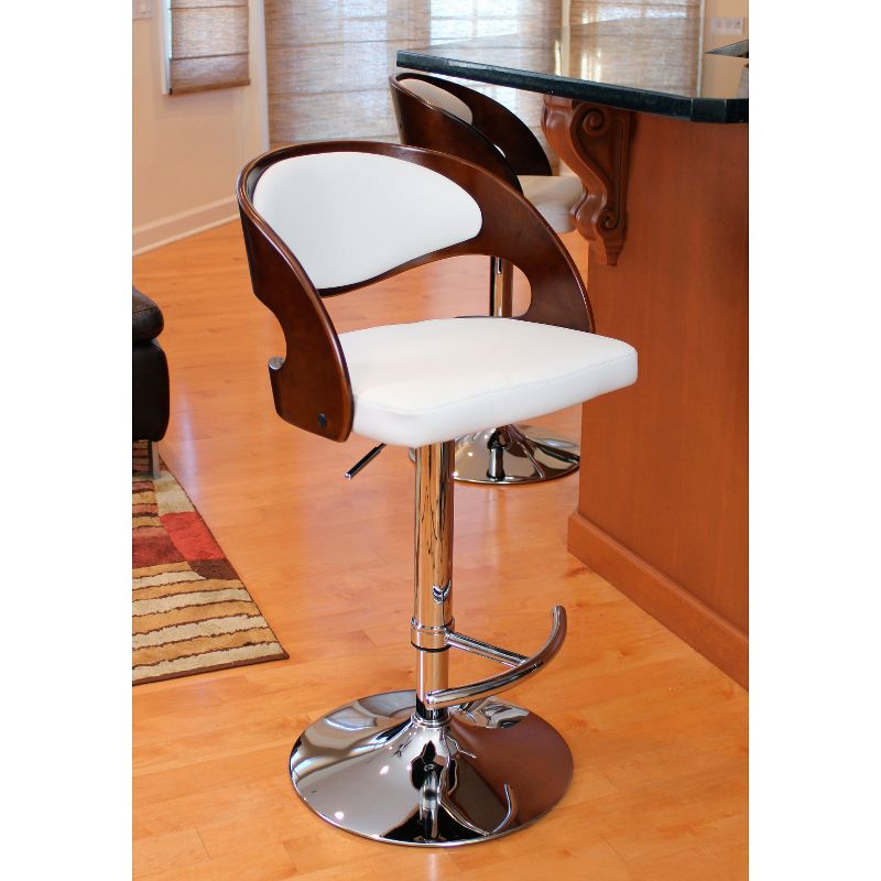 LumiSource Pino Adjustable Barstool - Cherry