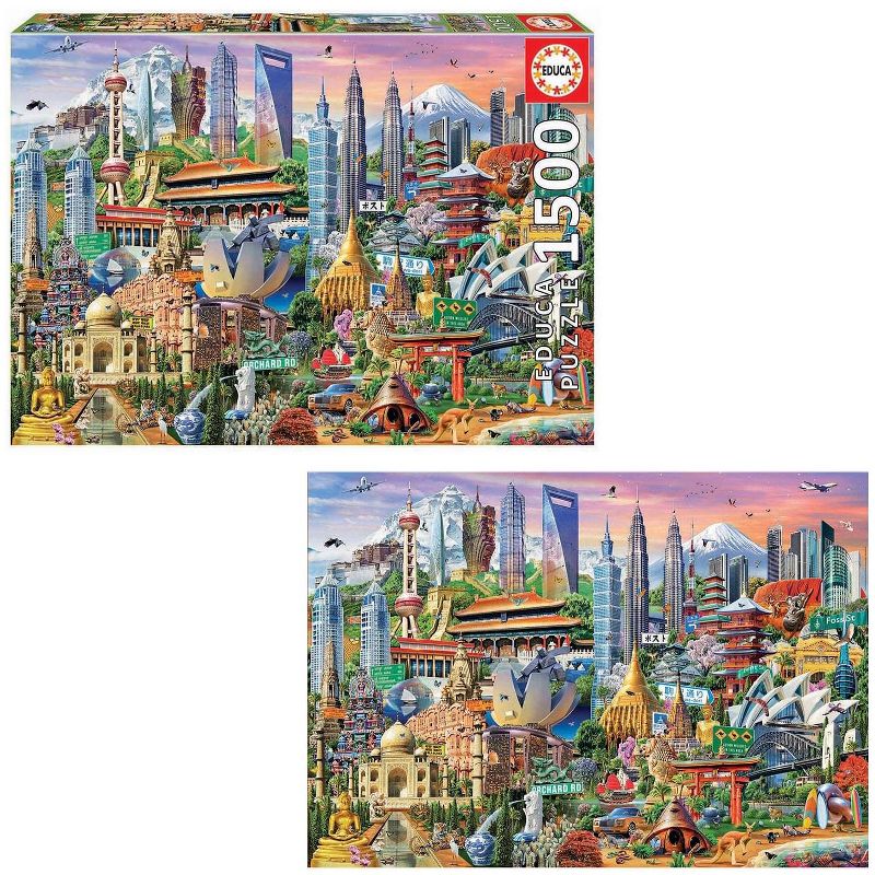 Educa Borras Asia Landmarks 1500 Piece Jigsaw Puzzle