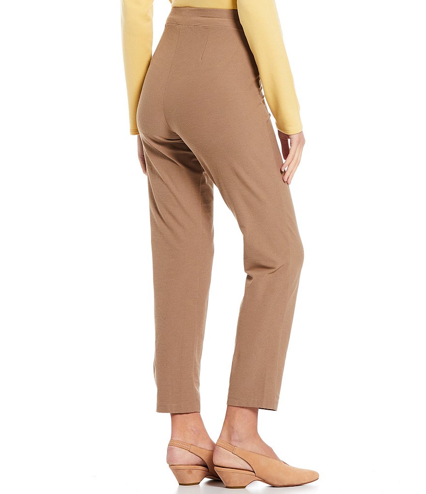 Eileen Fisher Washable Stretch Crepe Slim Ankle Pants