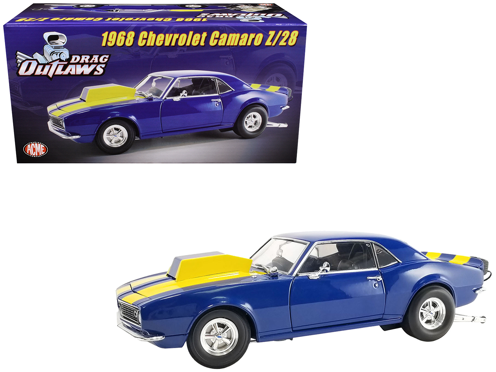1969 Chevrolet Camaro Z/28 Carolina Blue with White Stripes Limited Edition to 420 pieces Worldwide 1/18 Diecast Model Car by ACME