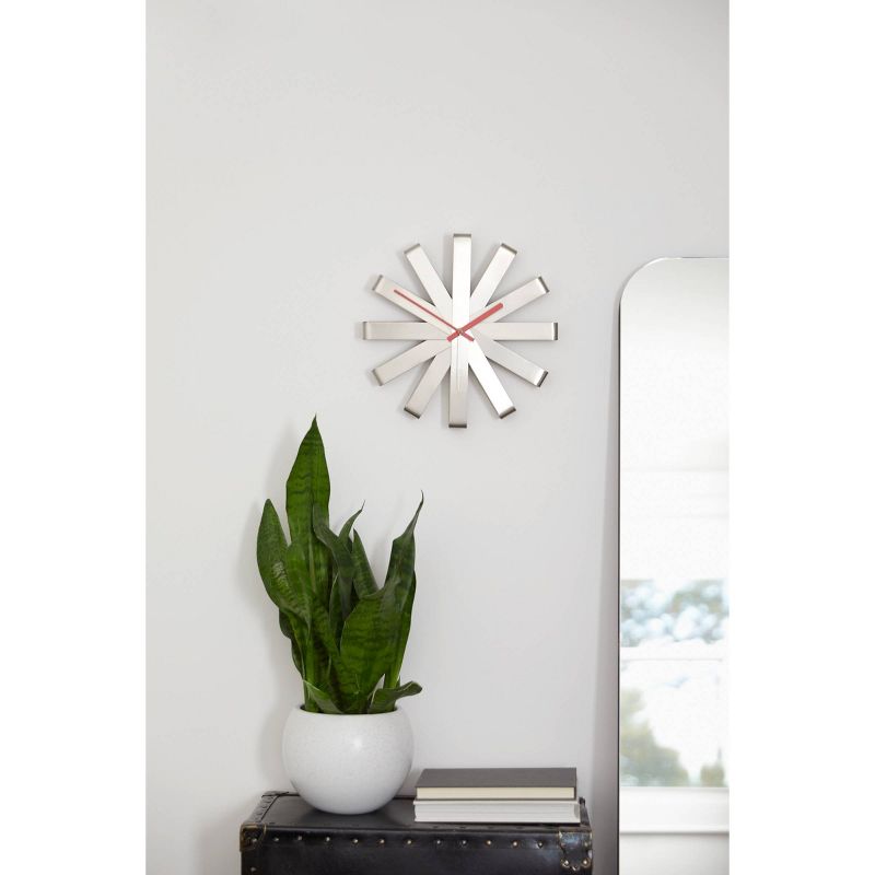 12" Ribbon Wall Clock Steel - Umbra