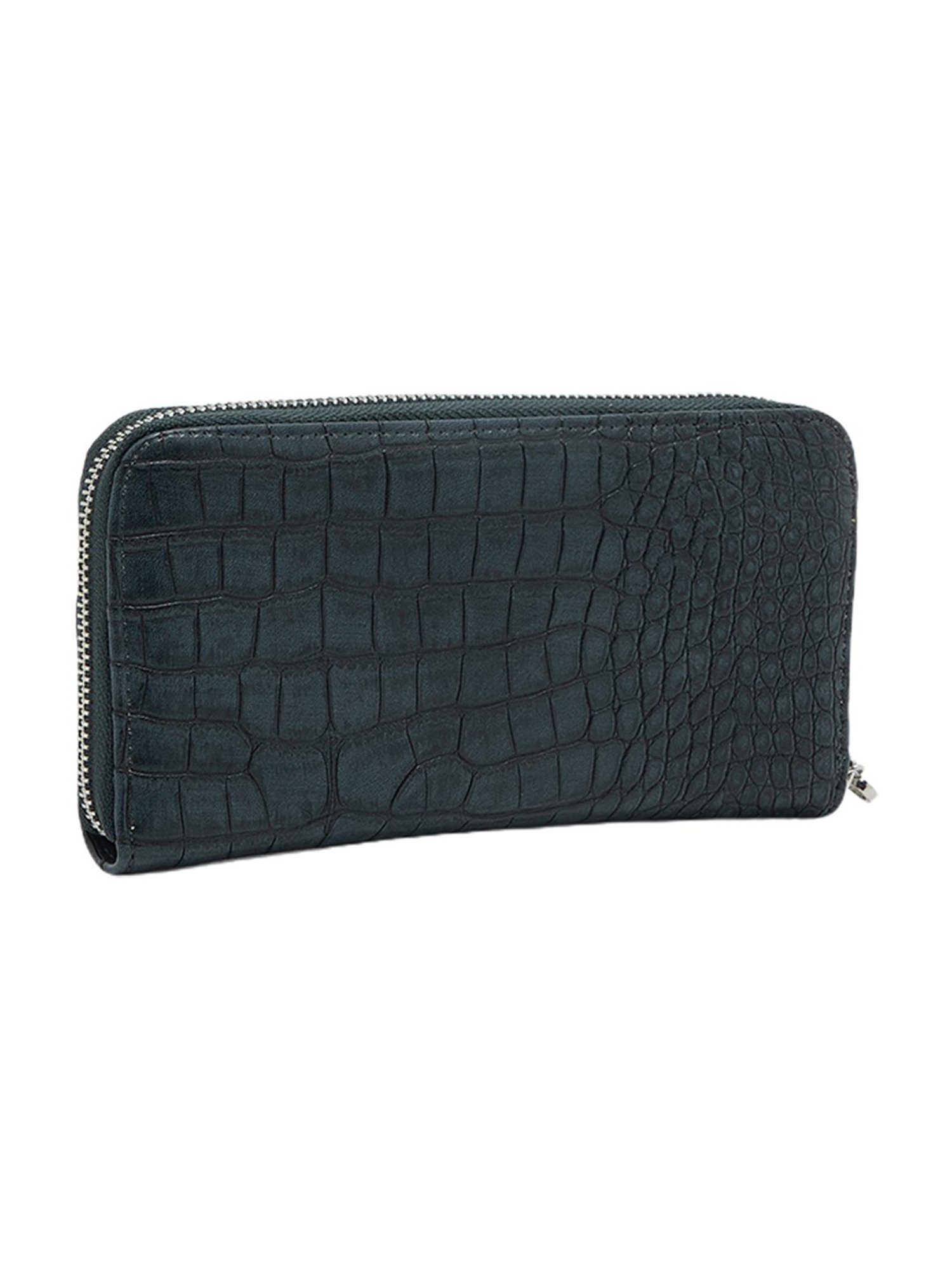 Beverly Hills Polo Club Navy Textured Medium Zip Around Wallet for Women